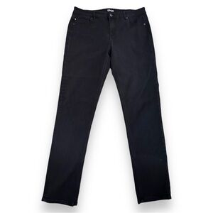 Celebrity Blues Sz 12 Black Stretch Rayon-Polyester-Spandex High Waist Slim Pant